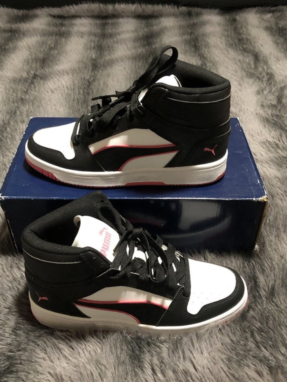 Puma Womens Rebound Layup 403462-02 White Basketball Shoes Sneakers Size 9.5 - Picture 1 of 6